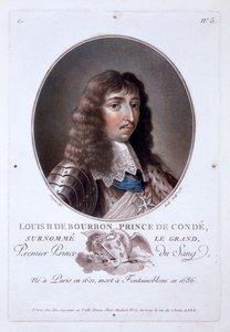 Louis de Bourbon, Prince de Condé, de Portraits des grands hommes, femmes illustres, et sujets mémorables de France, publié 1787-92 - French School