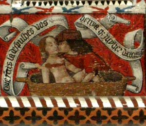 Amoureux, panneau du plafond de l