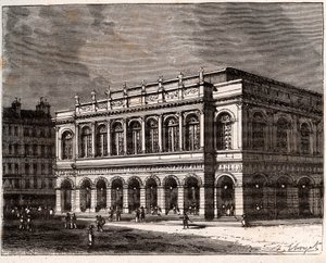 Lyon : Le Grand Théâtre - gravure dans « La France illustrée : géographie, histoire, administration statistique » par V.A. Malt-Brown. 1884 - French School