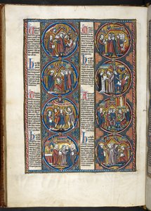 MS. Harley 1527, f.80v, miniatures de la Bible moralisée - French School