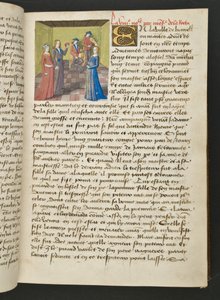 MS Hunter 252 019r Page de Cent Nouvelles Nouvelles, vers 1461-62 - French School