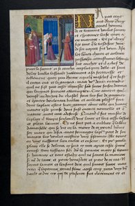 Page de Cent Nouvelles Nouvelles, c.1461-62 - French School