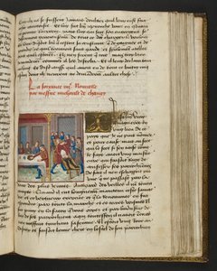 Page de Cent Nouvelles Nouvelles, c.1461-62 - French School