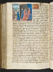 Page de Cent Nouvelles Nouvelles, c.1461-62 - French School