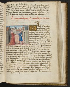 Page de Cent Nouvelles Nouvelles, c.1461-62 - French School