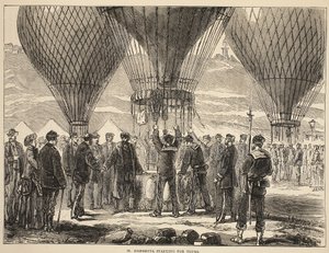 M. Gambetta partant pour Tours, illustration de l