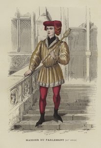 Porte-masse du Parlement de Paris, 14ème siècle - French School