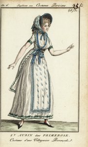 Madame de St. Aubin en costume de Primerose - French School