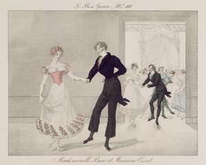 Mademoiselle Busc et Monsieur Corset, planche 111 de Le Bon Genre, c.1810 - French School