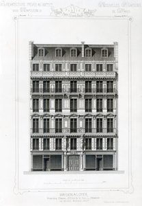 Maison à loyer, No 3 Rue de la Paix, Paris; Architecture Privée au XIXe siècle - French School