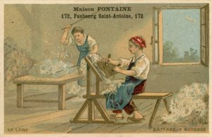 Carte commerciale Maison Fontaine, battage et cardage