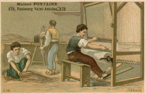 Carte commerciale Maison Fontaine, tissage - French School