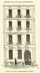 Maison de Law, rue Quincampoix, à Paris - French School