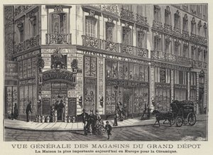 Maisons du Grand Dépôt, magasin de céramiques à Paris, France - French School