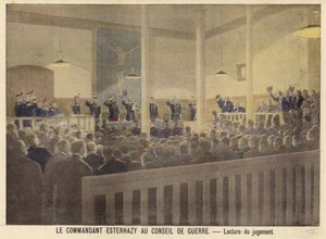 Le commandant Esterhazy devant le tribunal militaire - French School