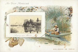 Homme pêchant sur un lac
