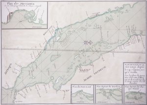 Carte manuscrite de la partie sud de la mer Rouge, de la Corne de l