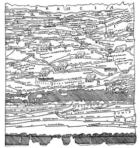 Carte de la Gaule - fragment