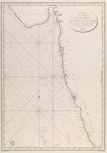 Carte de la côte du Gujarat