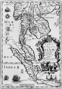 Carte du Royaume de Siam, Paris, 1686
