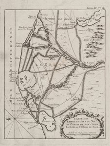Carte du delta du Nil - French School