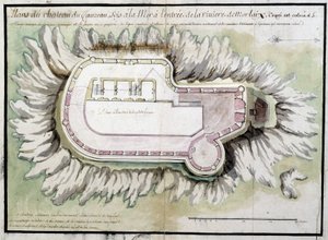 Carte du château de Taurus situé à la mer à l