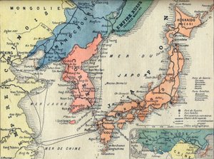Carte du théâtre de la guerre russo-japonaise. Carte du théâtre de la guerre russo-japonaise - Illustration pour Le petit Journal, 28 février 1904 - French School