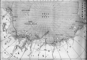 Carte du voyage du « Vega » tracée par l
