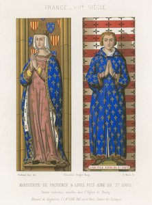 Marguerite de Provence et Louis, fils aîné de Saint Louis - French School