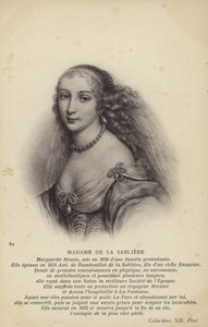 Marguerite de la Sabliere (c1640-1693), French salonist (litho)