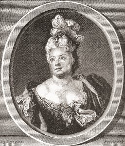 Marianne Duclos de Chateauneuf, 1664 - 1747. Comédienne française. De Les Heures Libres publié en 1908. - French School