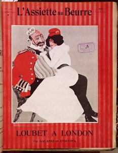 Marianne assise sur les genoux du roi Édouard VII (1841-1910), couverture de L