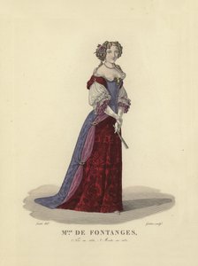Marie Angélique de Scorailles, duchesse de Fontanges, maîtresse du roi Louis XIV de France - French School