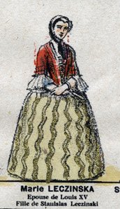 Marie Leszczynska (1703-1768), reine de France, épouse de Louis XV. Dans « Galerie des rois et reines de France et personnages illustres de 1643 à 1895 » image d