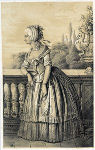 Marie Thérèse de Savoie Carignan (1749-1792), princesse de Lamballe - dans "Galerie historique de la Révolution Française" par Albert Maurin, éd. Paris 1843 - French School
