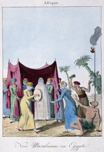 Mariage musulman en Égypte - dans « Mœurs et coutumes des peuples », éd. Hocquart, Paris - French School