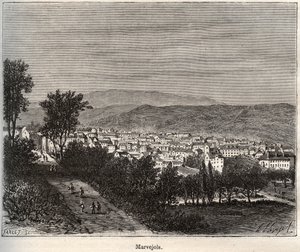 Marvejols - Lozère - Languedoc-Roussillon (gravure dans 