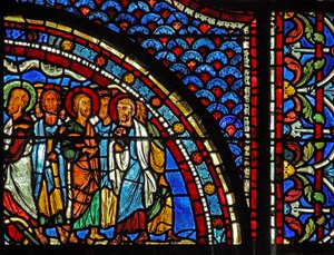 Fenêtre de Marie-Madeleine : Marie annonce la Résurrection aux disciples - French School