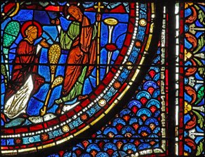 Fenêtre de Marie-Madeleine : La Résurrection - Noli Me Tangere - French School