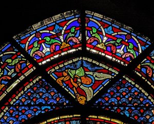 Fenêtre de Marie-Madeleine : un ange - French School