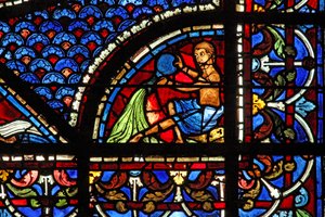 Fenêtre de Marie-Madeleine : les donateurs - porteurs d