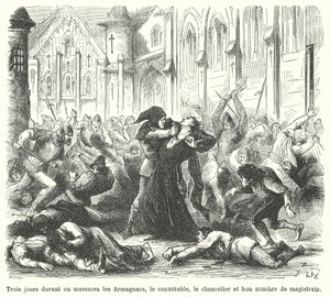 Massacre des Armagnacs par les Bourguignons, Paris - French School