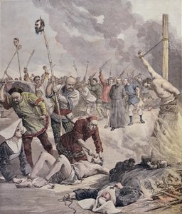 Massacres en Chine, du Petit Journal, 1891 - French School