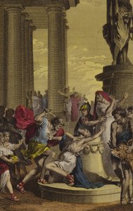 Mattathias tuant un Juif qui sacrifiait aux idoles - French School
