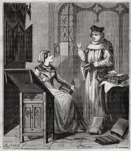 Matthieu Lansbert et sa nièce - Gravure dans « Les sciences à la portée de tous - physique et chimie » par Alexis Clerc - Fin 19e siècle - Collection privée - French School