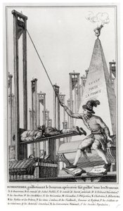 Maximilien de Robespierre (1758-94) exécutant le bourreau