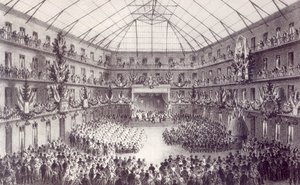 Fête du 1er mai dans le Familistère de Guise, de Solutions Sociales par Jean-Baptiste André Godin (1817-88), Paris, 1871