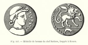 Médaille de bronze du chef Suticos, frappée à Rouen - French School