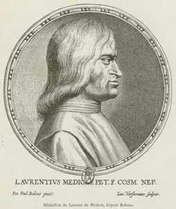 Medaillon de Laurent de Medicis - French School
