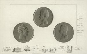 Médaillons de Charles X de France et de son fils Louis Antoine, duc d